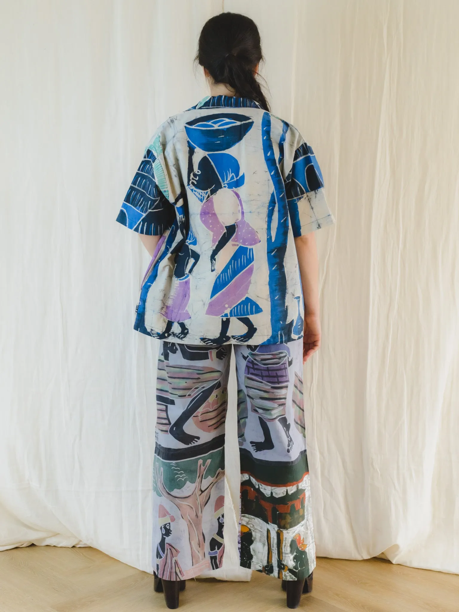 Re-Trousers Upcycled Tribal Wax Print in Bold Colors