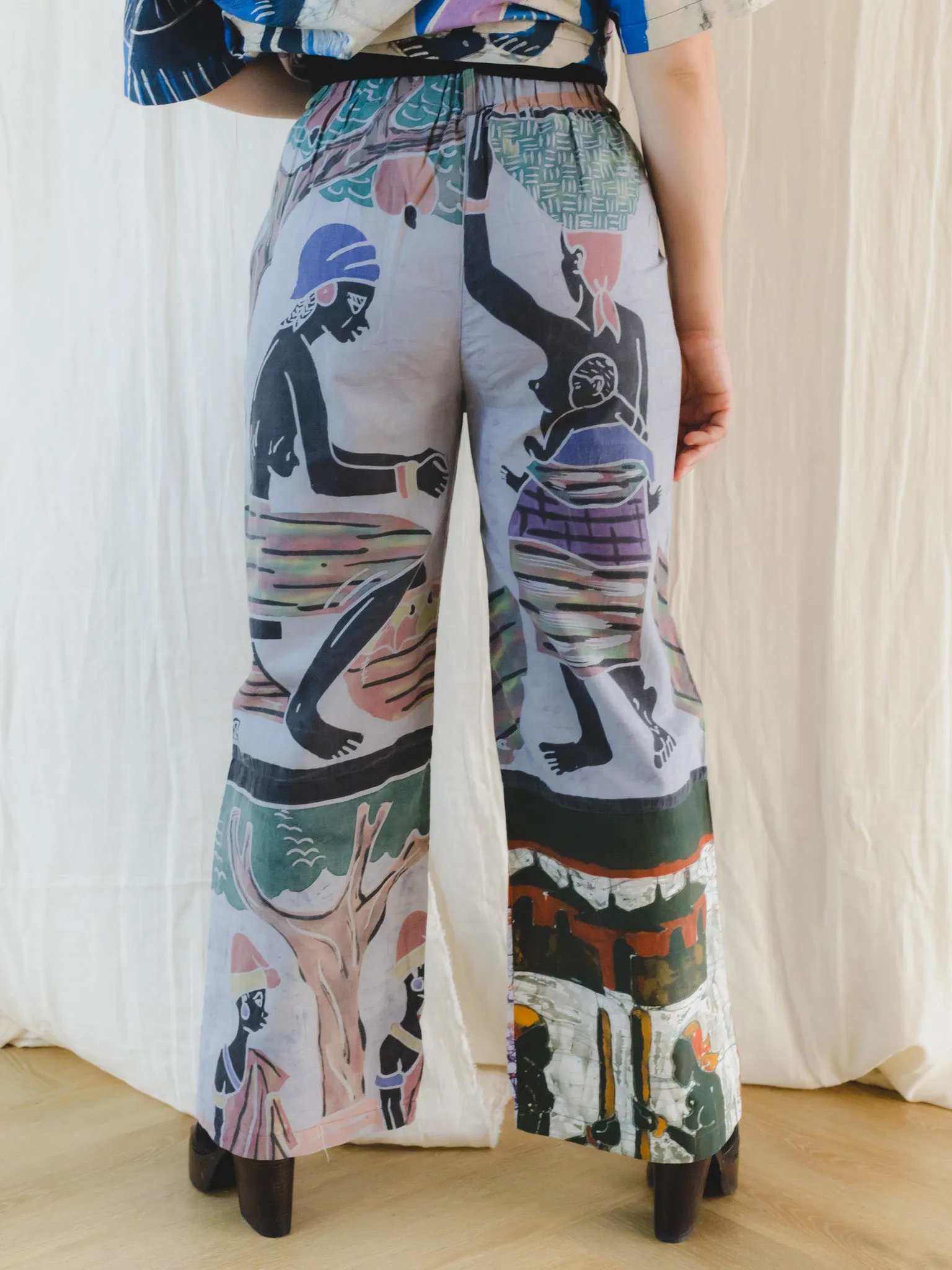 Re-Trousers Upcycled Tribal Wax Print in Bold Colors