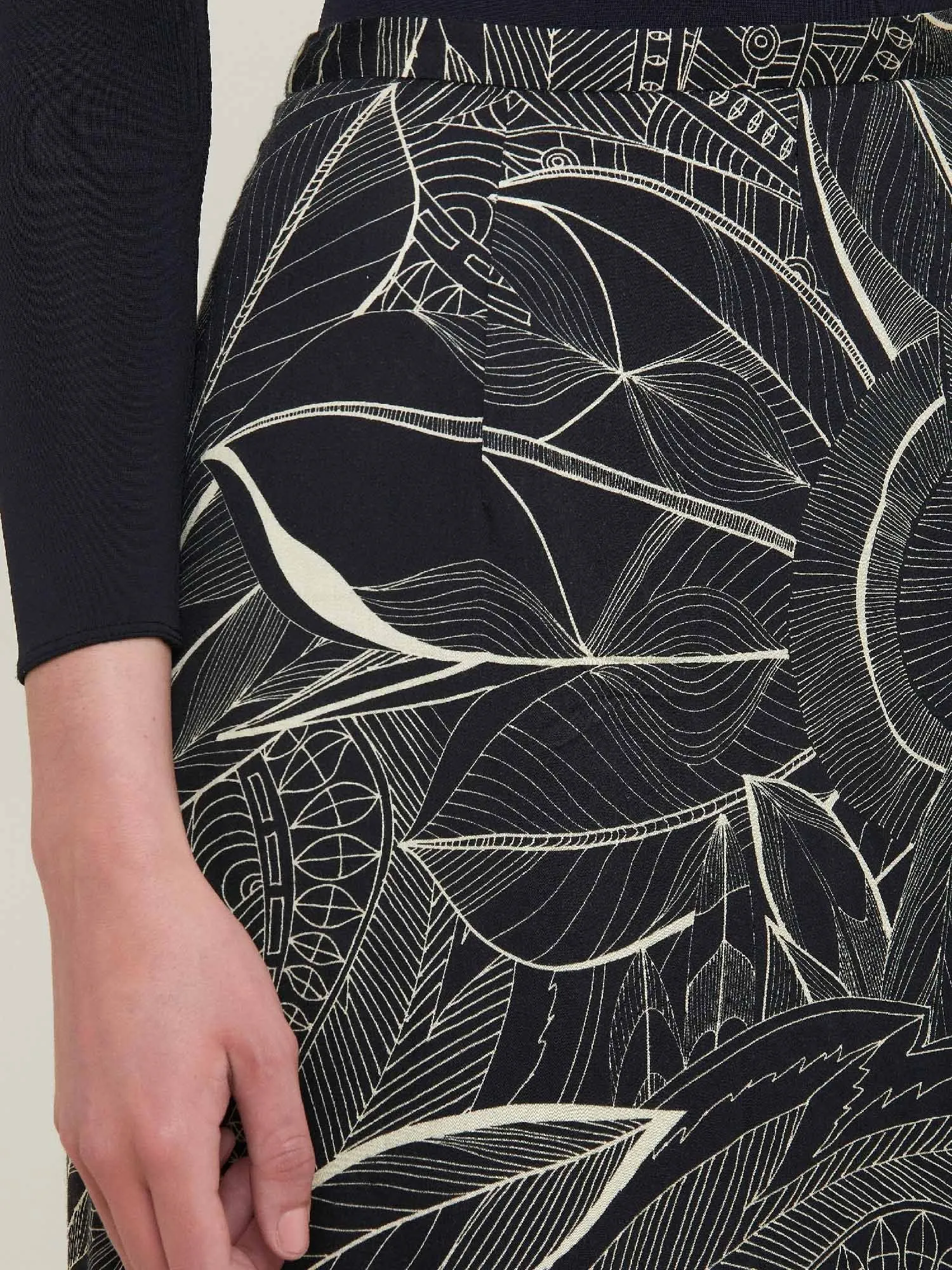 Riley Botanical Print Skirt