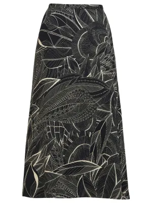 Riley Botanical Print Skirt