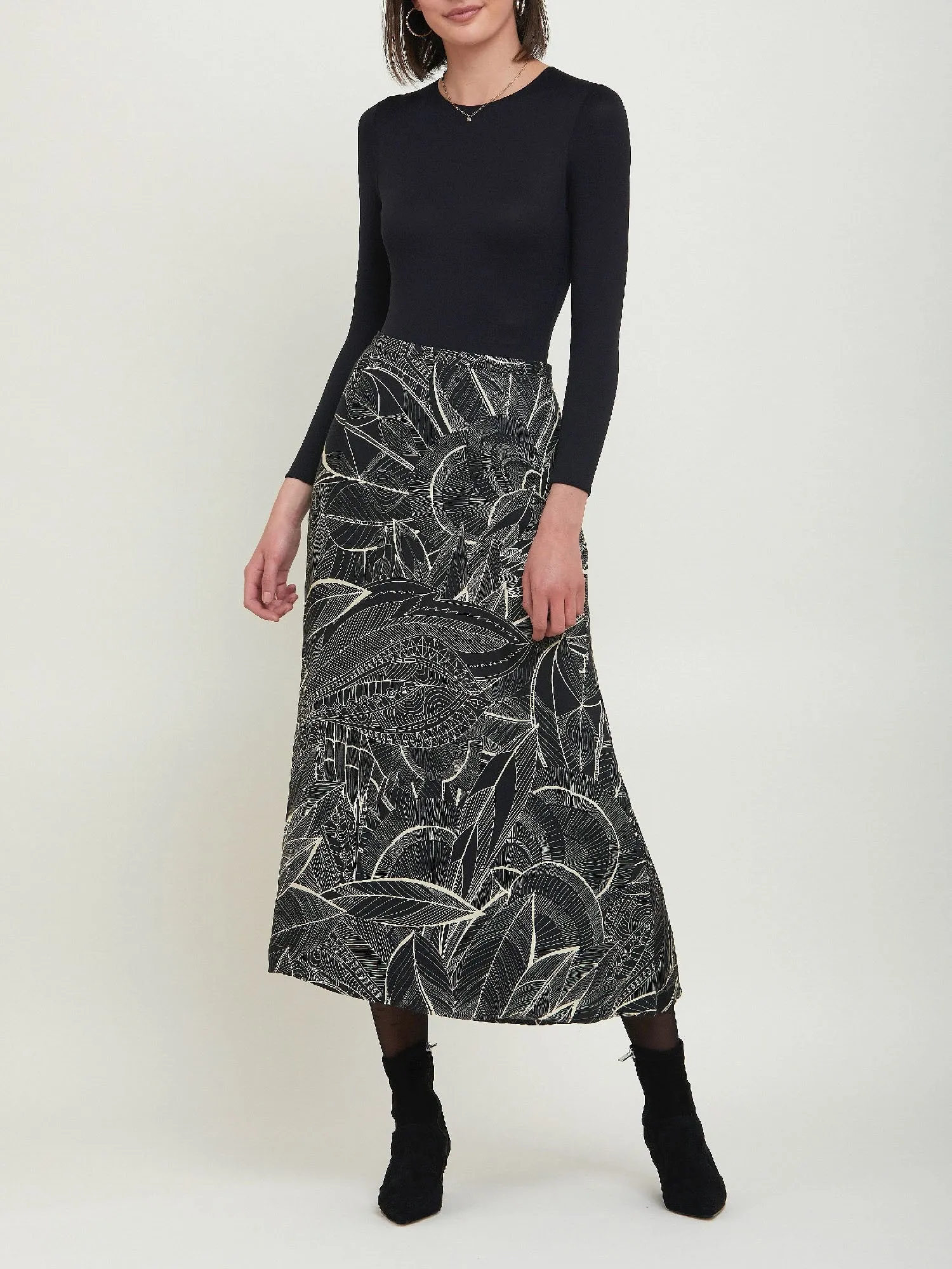 Riley Botanical Print Skirt