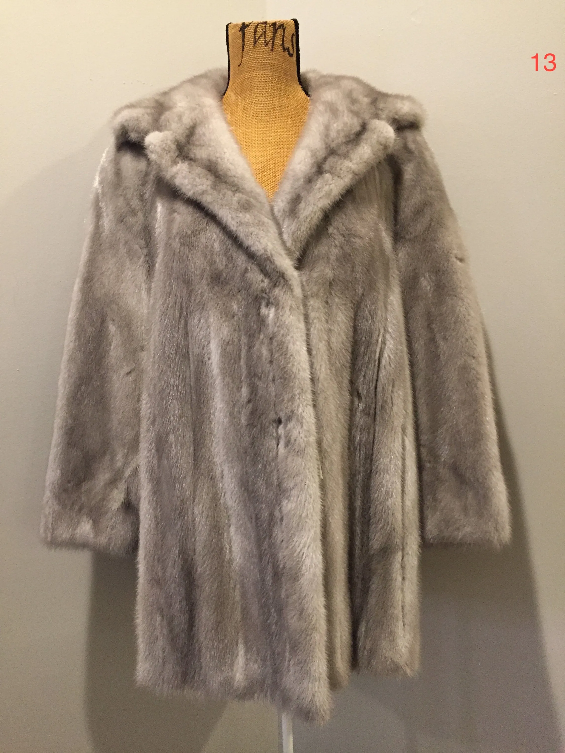 Vintage "Eastern Furriers" Silver Mink Fur Coat, Made in Canada SOLD