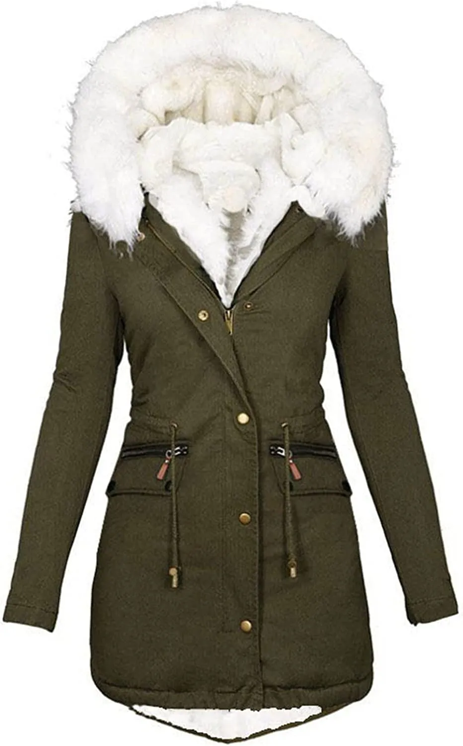 Winter Coats for Women, Womens Winter Puffer Jackets with Fur Hood
