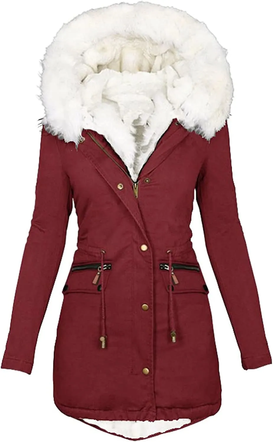 Winter Coats for Women, Womens Winter Puffer Jackets with Fur Hood
