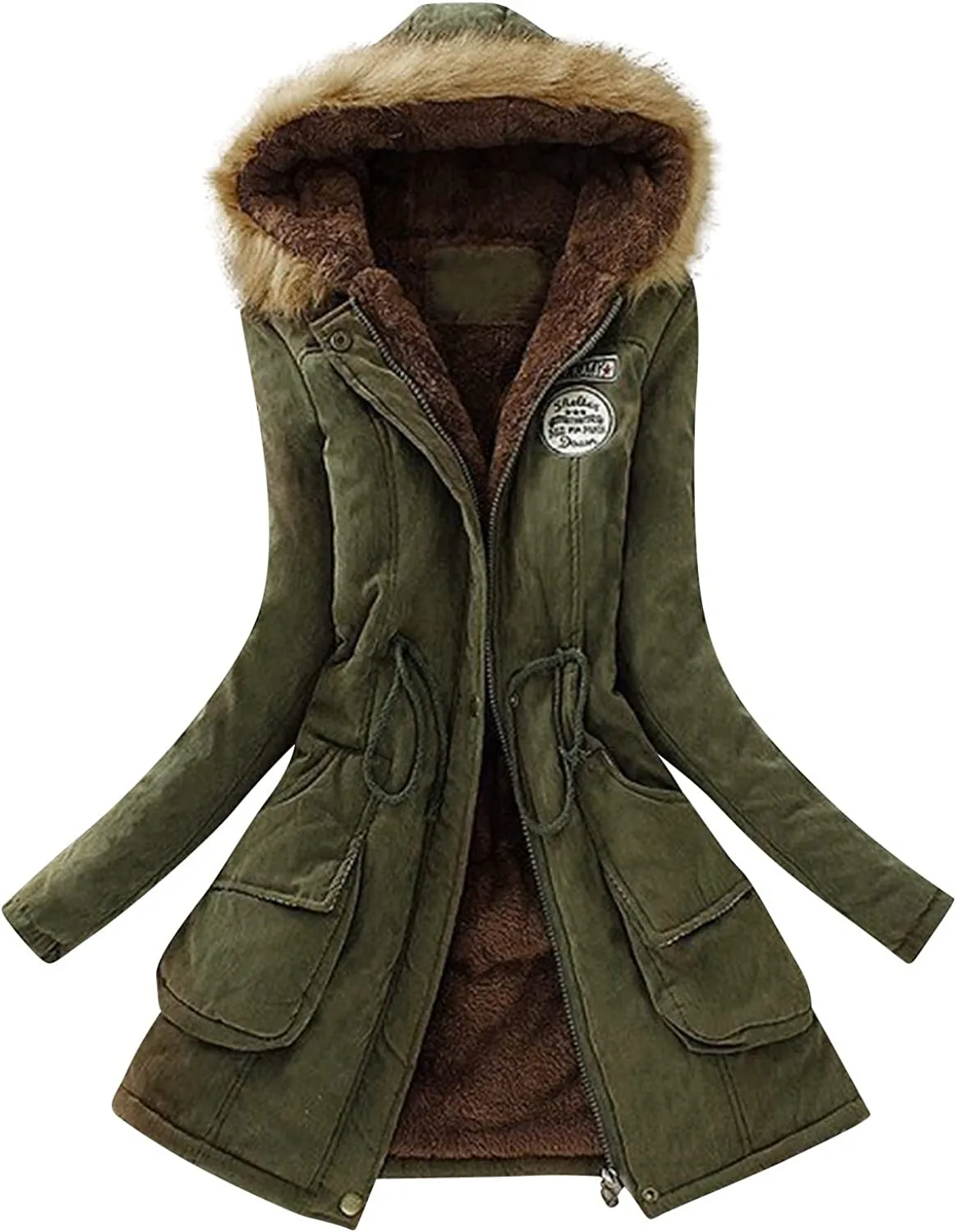 Winter Coats for Women, Womens Winter Puffer Jackets with Fur Hood