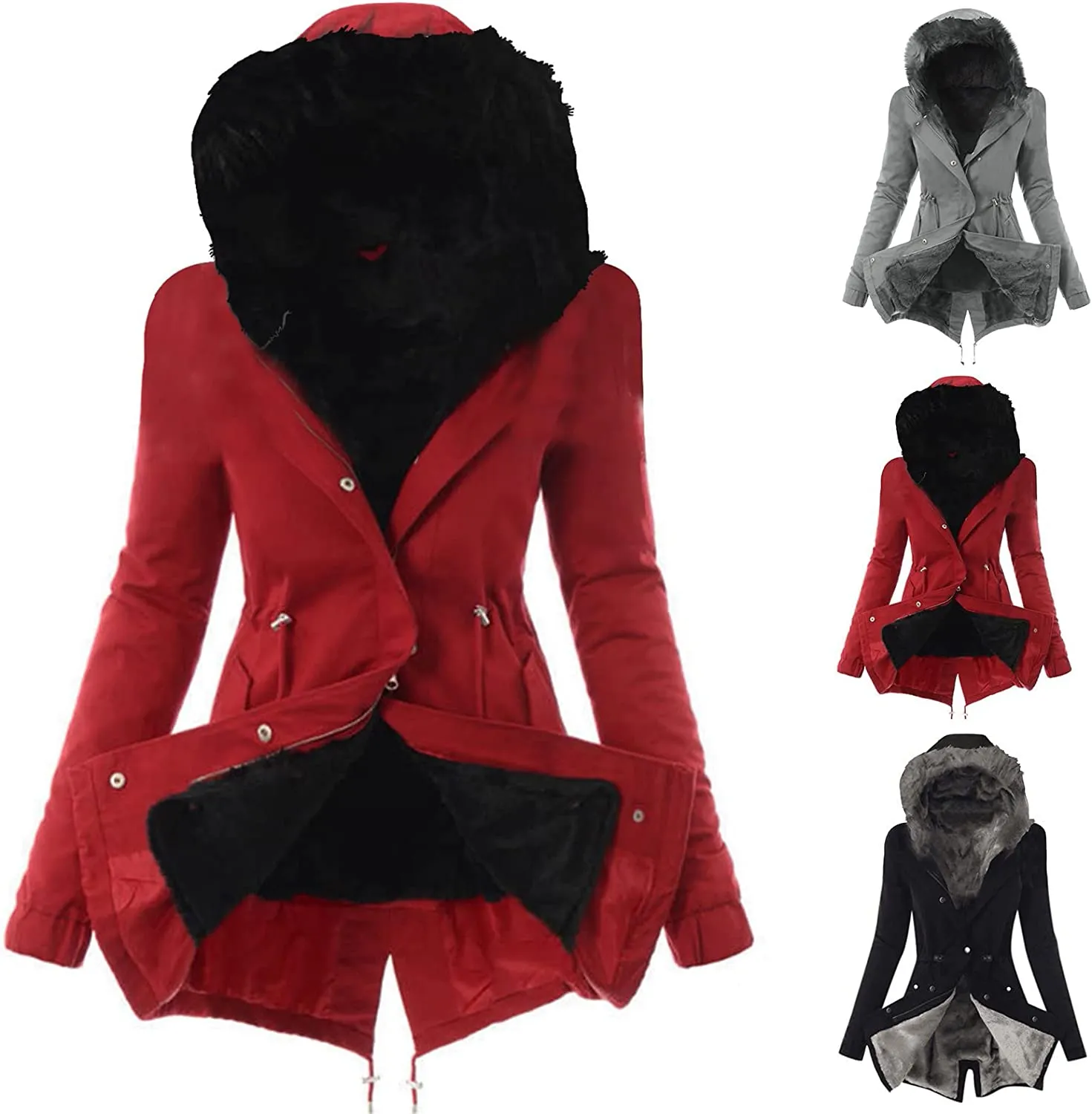 Winter Coats for Women, Womens Winter Puffer Jackets with Fur Hood