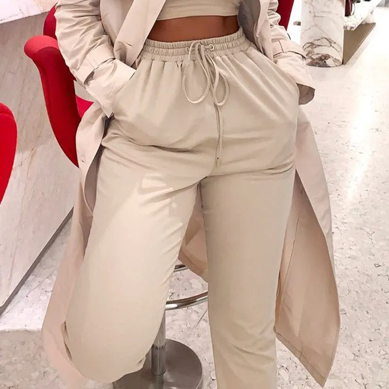 Women's Autumn Casual Elastic High Waist Pants