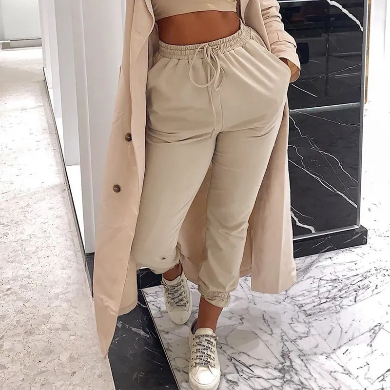 Women's Autumn Casual Elastic High Waist Pants