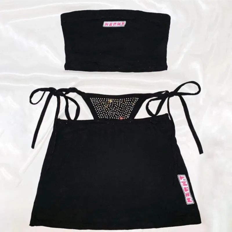 Women's Strapless Slim Two-Piece Dress