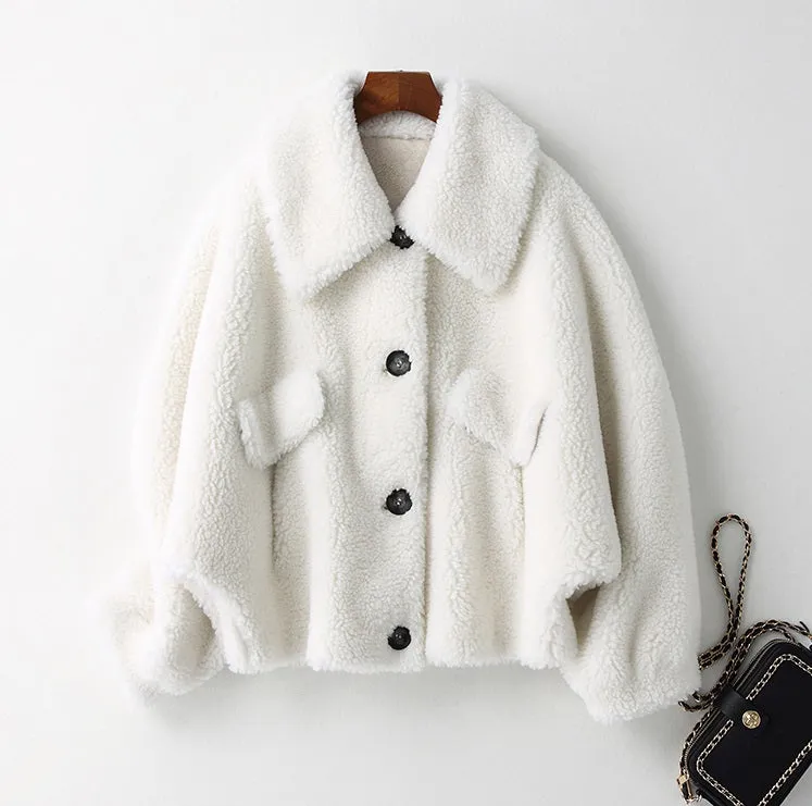 Women's Winter Casual Loose Wool Short Coat