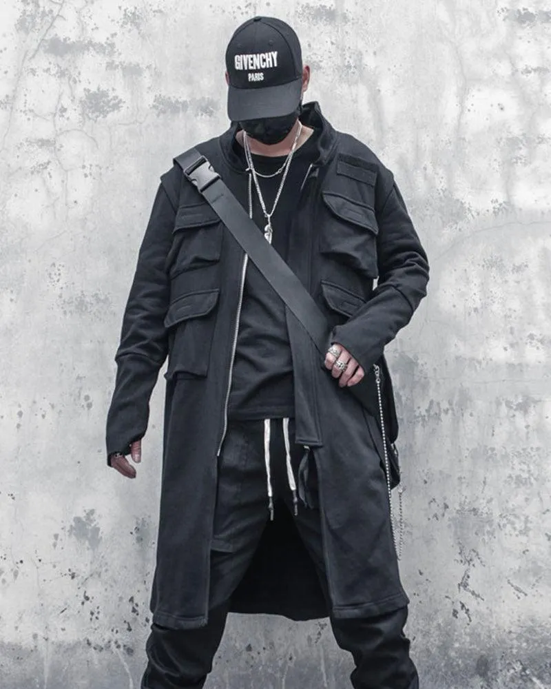 Yamamoto Japanese Techwear Long Cargo Coat